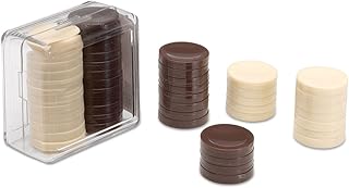 Cayro - Fichas para Damas - + 7 Años - Caja de Plástico - Juegos Educativos de Mesa - para Niños y Adultos - 24 Piezas en 2 Colores - para 2 Jugadores