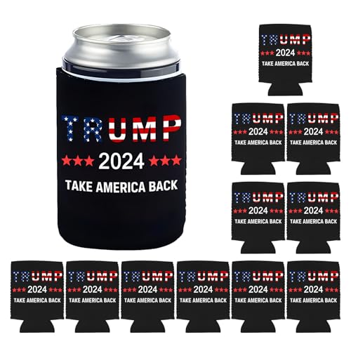 Manga de cerveza Can Cooler, manga de cerveza,Manga de cerveza aislada 12X Día de la Independencia | Neopreno puede envolver para suministros de barba