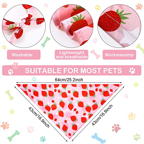 50 Pcs Summer Pet Tie Set Triangle Dog Bandana Dog Bow Tie Collar Set Includes 4 Fruit Hawaii Flamingo Pattern Triangle Pet Bibs Dog Scarf 23 Dog Neckties 23 Bowties For Dogs For Pet Summer Wearing #TOP1