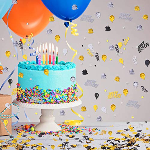 Image of WILLBOND 3000 Pcs Birthday Confetti Metallic Foil Party Decorations,None (Pack of 5)