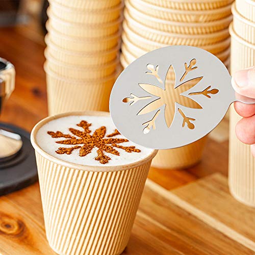 Restaurantware Restpresso 4.35 Inch Latte Stencil 1 Snowflake Coffee Stencil - Winter Coffee Art Template Decorate Cupcakes Cakes or Cookies Stainless Steel Cappuccino Stencil Heat-Resistant - Thumbnail 3