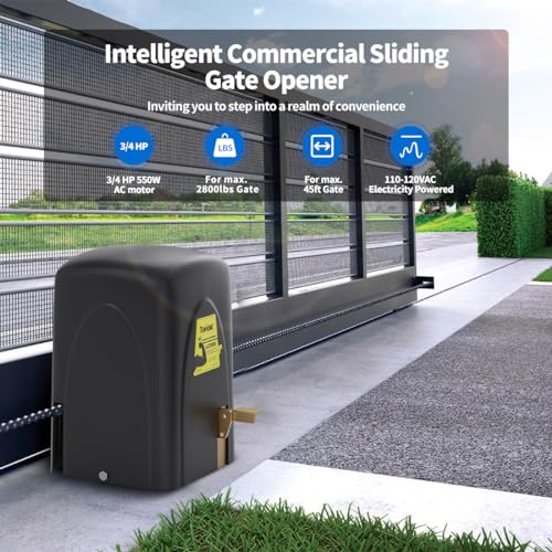 Image of TOPENS LC1100 Commercial Sliding Gate Opener Chain Drive