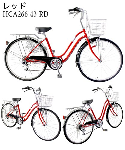 Amazon | シティサイクル 26インチ シマノ6段変速ギア TOPONE(トップ 