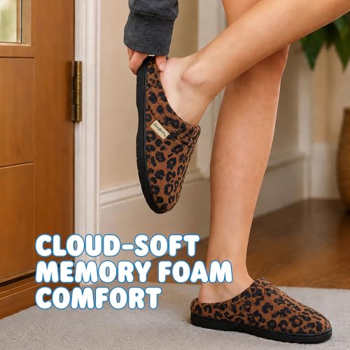 Image of Dearfoams Women's Lightweight Memory Foam Indoor House Slipper Darcy Velour Clog with Wide Widths