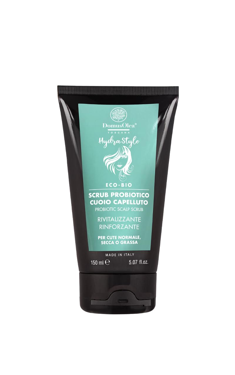 Scrub Probiotico Cuoio Capelluto – Esfolia, Riequilibra La Cute – Rinfrescante, Lenitivo, Anti-Prurito E Antiforfora – Per Cute Normale, Secca O Grassa – 150Ml - ECO-BIO - Domus Olea Toscana-image