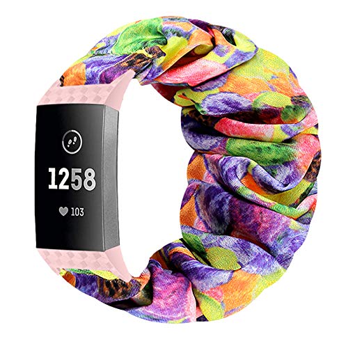 ShuYo Scrunchies Bands Compatible for Charge 3 Bands and Charge 4 Bands for Women Girls, Soft Elastic Fabric Replacement Accessory Strap for Charge 4/Charge 3 /Charge 3 SE