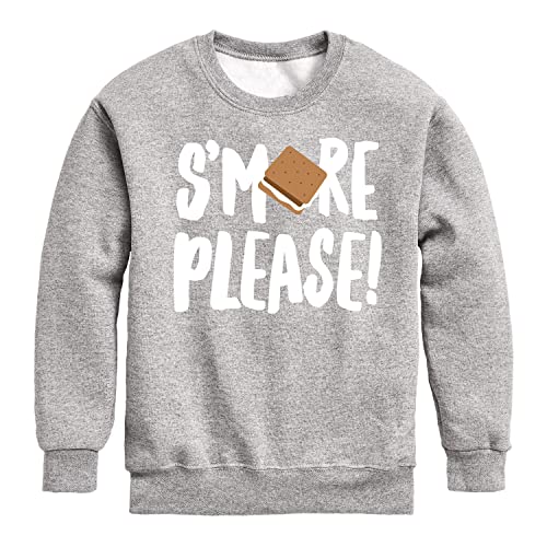 Instant Message - Camping - S'more Please! - Toddler & Youth Crewneck Fleece Sweatshirt