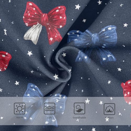 Wusikd Blue Red White Bows Girls' Underwear Cotton Girls Briefs Soft Toddler Underwear 2T3