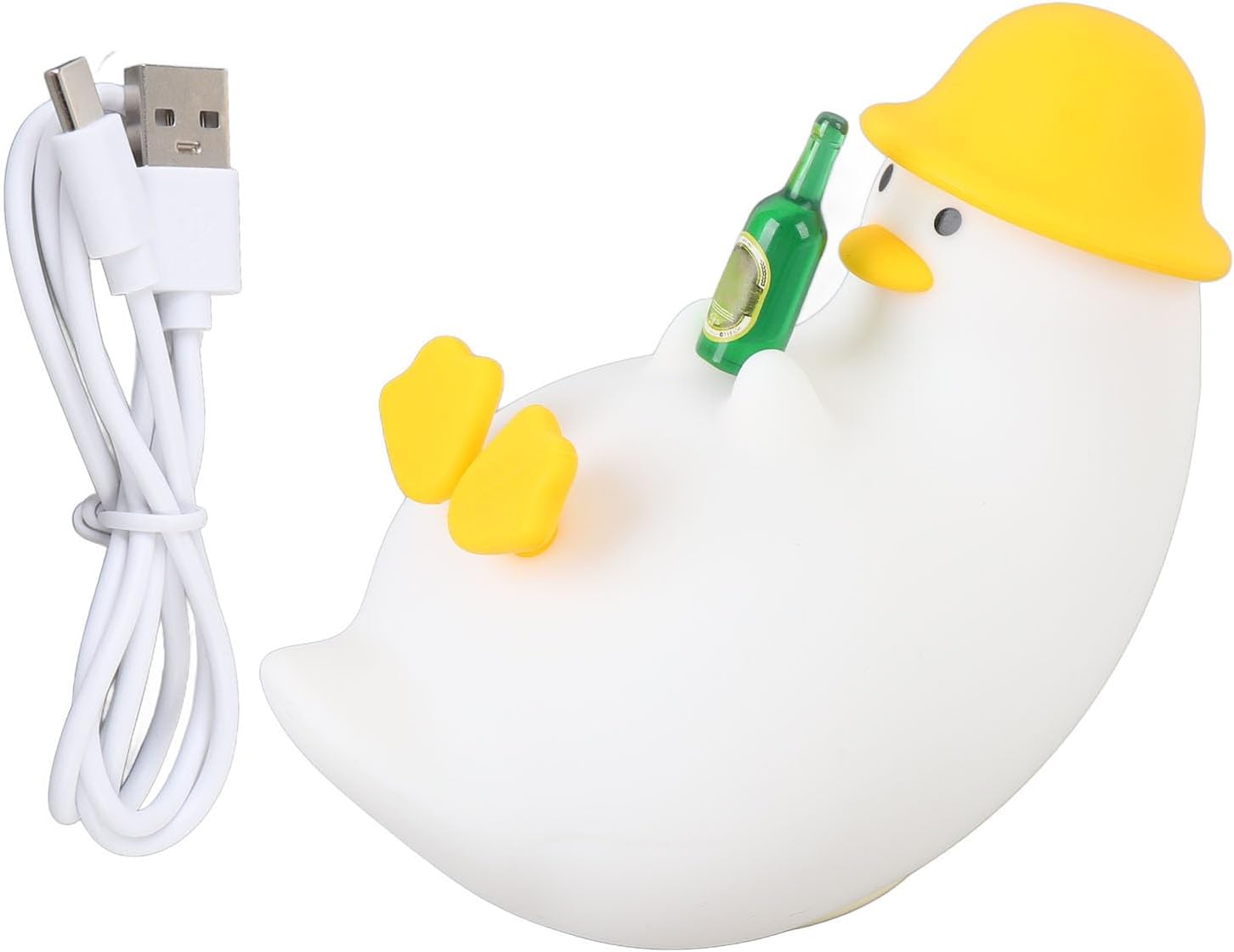 Duck Night Light, Multifunctional Cute Duck Lamp with Phone Holder, LED Nursery Night Light for Bedroom, Living Room, Hotel
