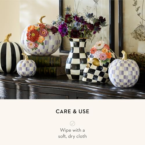 Image of MACKENZIE-CHILDS Violet Check Small Pumpkin