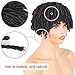 KRSI 6inch Dreadlock Hair Topper Wig with Clips in Hair Toppers for Women and Men, Short Synthetic Dreadlocks Hair Pieces Black Toupee for Women and Men Toppers Wiglets Hair Toppers for Black Women With Thinning Hair (1B)