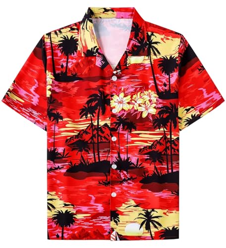 Image of SANGTREE Family Matching Hawaiian Outfits , Casual Beach Travel Clothes ,Vacation Clothing Set for Women & Men & Girls & Boys
