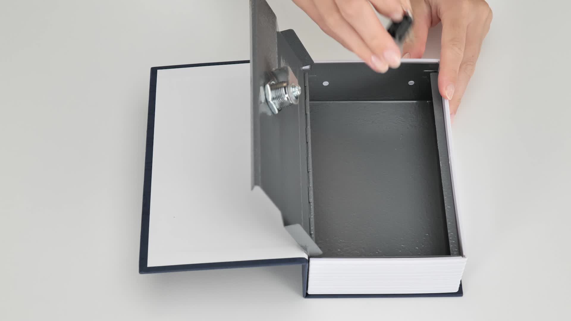 Cassaforte Libro Portavalori 24x15.5x5.5cm - Scatola Segreta Con Serratura A Chiave Per Soldi E Gioielli - Foto 8