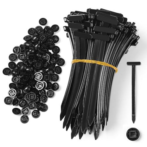 100 Pcs Nylon Universal Cable Tie Buckle - New Multifunctional Nylon Zip Ties With Pin & Button Design Plastic Cable Ties Tool Fasteners Car Body UV Resistant Zipties for Car Daily Repair Bumper Clips