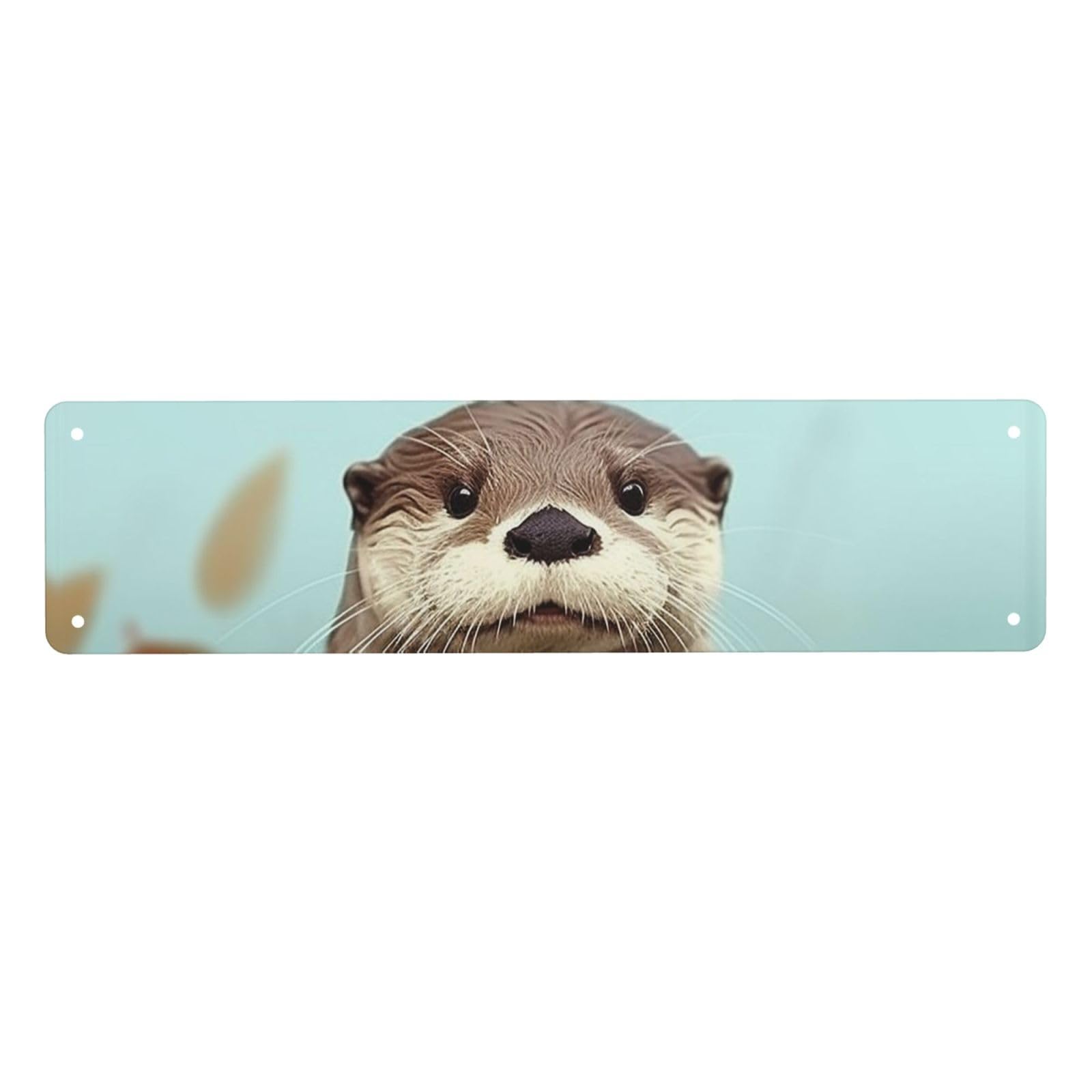 Vintage Metal Tin Signs Retro Garage Signs Stylish Wall Art Plaques for Home Decor Unique Poster 4x16 Inch Cute otter Metal Sign Outdoor Wall Decorations Gifts