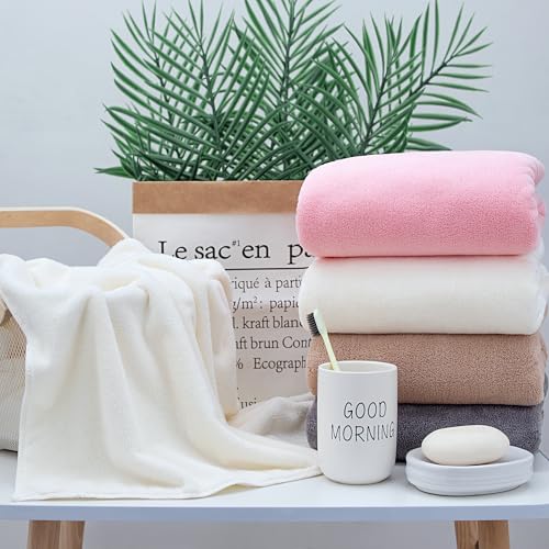 Lumimi Towel Set of 8 Very Soft Microfiber 4 Bath and 4 Hand Towels Quick Dry Light Weight for Bathroom Gym Salon, 8 Pack Multicolour A - Cosy Home Interiors Lumimi Towel Set of 8 Very Soft Microfiber 4 Bath and 4 Hand Towels Quick Dry Light Weight for Bathroom Gym Salon, 8 Pack Multicolour A - Image 5