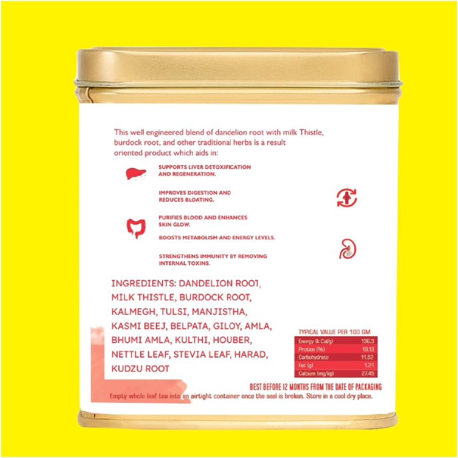 Image of Tifusion Liver Cleanse Tea for Holistic Liver Detox (100 G) | Natural Liver Support Supplement | Promotes Healthy Fat Metabolism & Digestion | Gourmet Tea