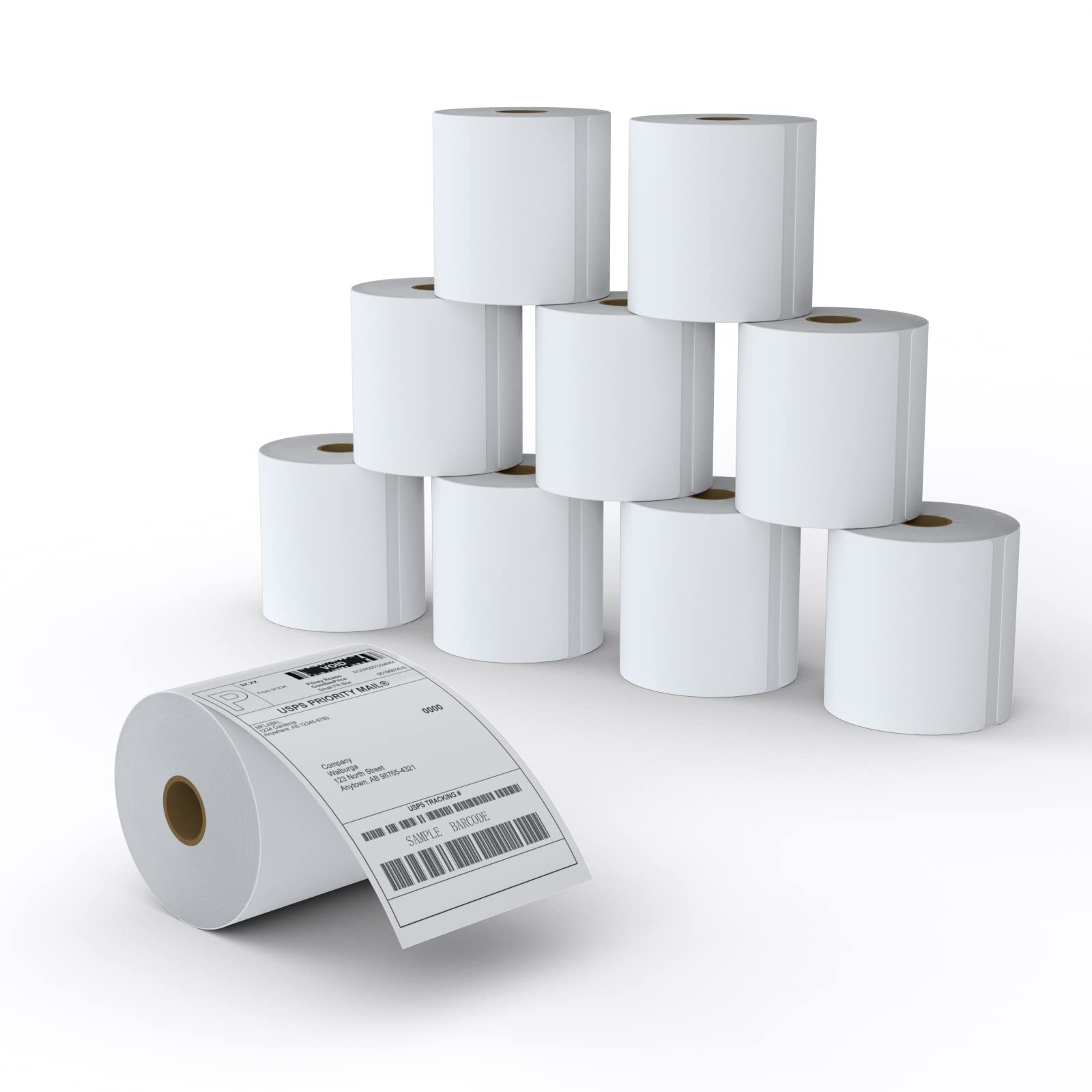 MFLABEL 4x6 Direct Thermal Shipping Labels - 10 Rolls of 450 Labels/Roll, Compatible with Zebra 2844/ZP450/ZP500/ZP505, USPS/FedEx/UPS/Amazon Shipping