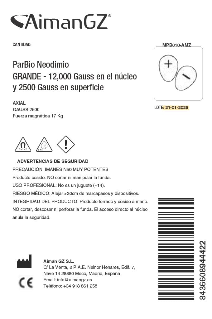 Imanes Neodimio N52 11.5x8.5cm Par Polipiel LAVABLES Pack 2