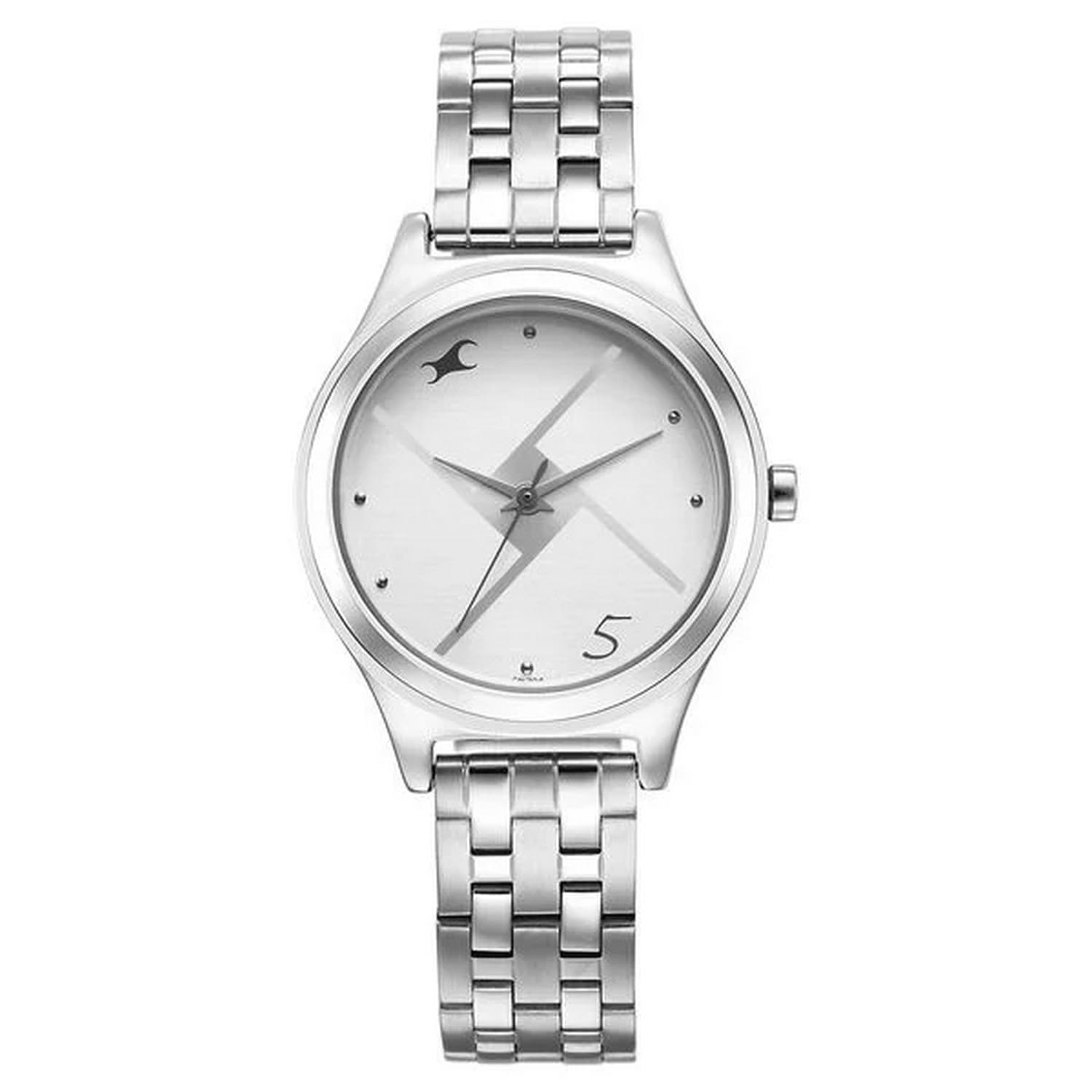 Silver Dial Analog Metal Watch for Women - 6152Sm08