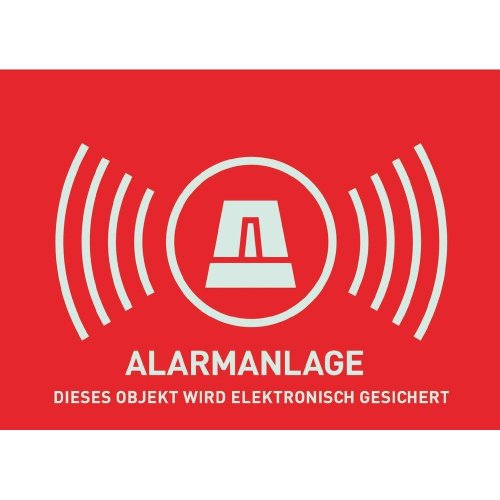Preisvergleich Produktbild ABUS Warnaufkleber Alarm AU1322, 148 x 105 mm, 191275