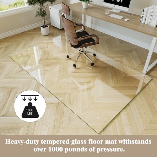 Image of Koonmi 48 inch x 80 inch Office Chair Mat for Hardwood Floors & Carpets