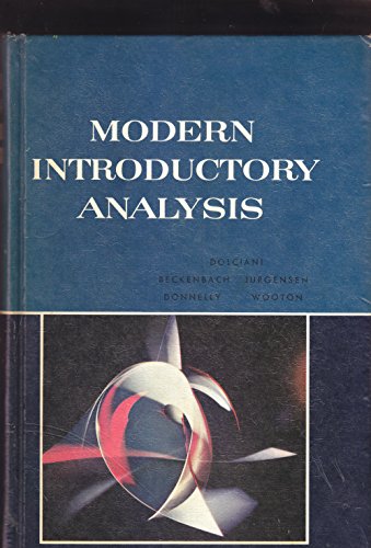 Modern Introductory Analysis B000J4XXUQ Book Cover