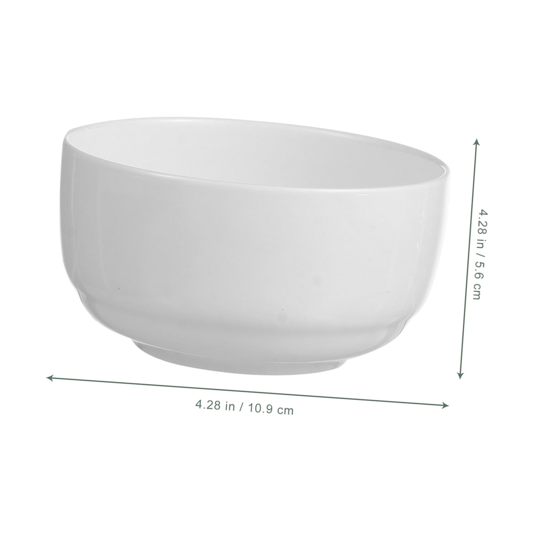 COLLBATH Weiße Keramik Reisschale 4 Stück, 4, 5 Zoll für Küche