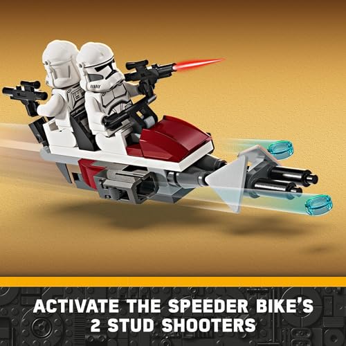 lego star wars clone trooper amp battle droid battle pack set for kids buildable toy speeder bike vehicle tri-droid and defensive post collectible gift for boys and girls aged 7 and up 75372