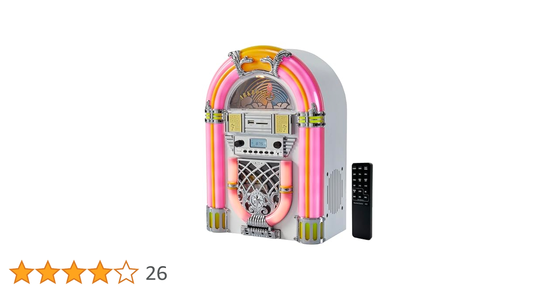 ジュークボックス/ミニ テーブルトップ CDプレーヤー/Bluetooth Amazon.co.jp: Arkrocket Athena ミニジュークボックス/テーブル