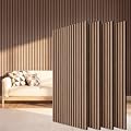 TONOR Wood Wall Panels for Wall, 4 Pack 47.2" x 23.6"(31ft²) Acoustic Wall Panels, Wood Slat Acoustic Panels for Noise Cancelling and Decoration, Living Room, Bedroom, Office, Walnut