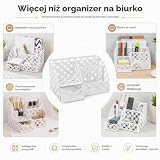 EXERZ organizer na biurko metalowa siatka Tidy pojemnik 7 przegród szuflada