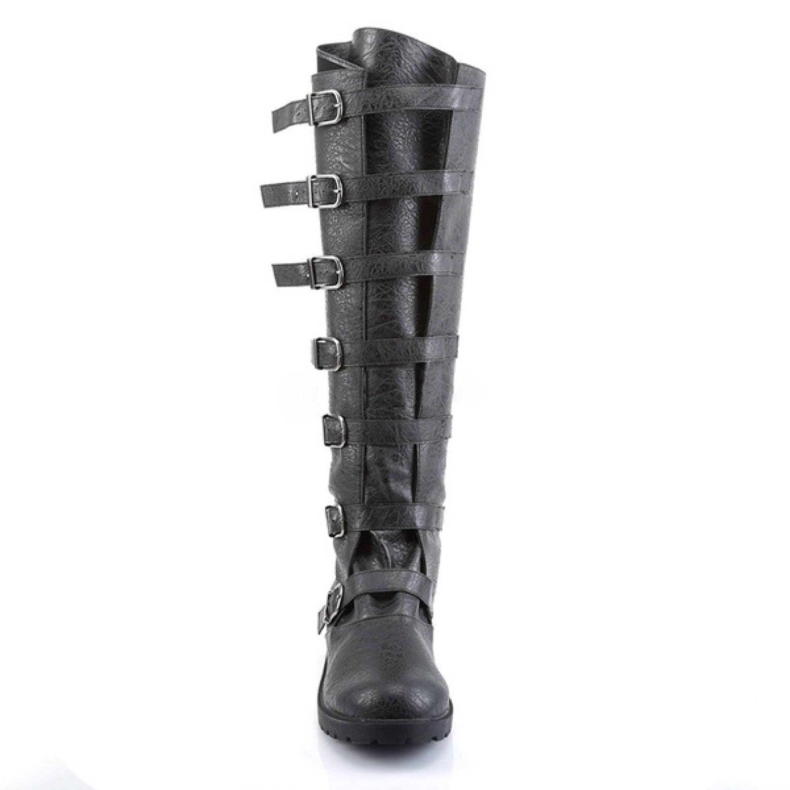 Stivali Equitazione Con Punta Tonda (38-48), Stivali Steampunk, Fibbia Per Cintura, Antiscivolo/Impermeabile, Fatto A Mano/Tacco Basso (1-3 Cm), Per Primavera/Inverno/Unisex,42,Brown