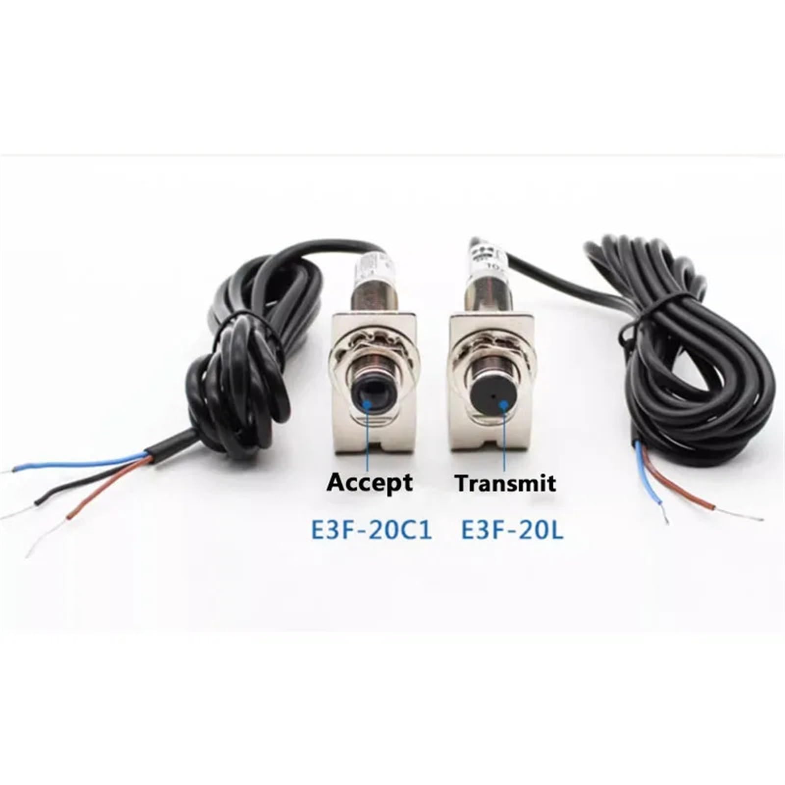 M12 laser opposite photoelectric switch E3F-20L/20C1 infrared proximity sensor normally open 20 meters laser sensor(NPN NO)