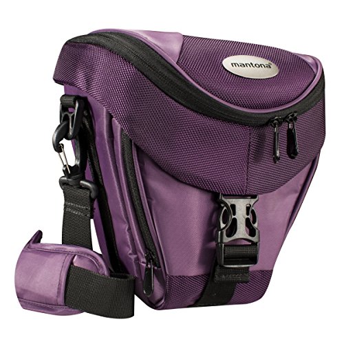 Mantona Sac Colt - accès Rapide, Sangle, Protection poussière, pour Hybrides et DSLR, Violet