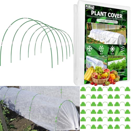 Pflanzenschutzhaube Gartenvlies Wintervlies, 3x15M Frostschutzvlies für Pflanzen Frostschutz, Vlies Pflanzen Winterschutz Frostschutz pflanzen Außen, Folientunnel Pflanztunnel Bögen für Hochbeet