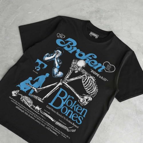 Image of DopeSkill Graphic Tee Streetwear Hip Hop Hypebeast Street Style Unisex T-Shirt Sneaker Colour Matching Shirts Horror Skeleton