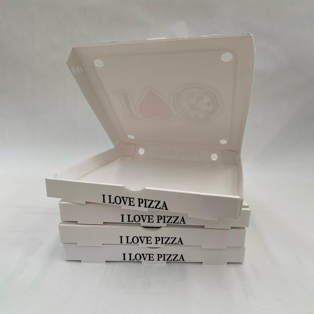 Confezione 100 Scatole Pizza Cartoni Pizza Box 33x33 Chiusura Americana Contenitori Alimentari Porta Pizza Asporto Ristoranti Pizzerie Cartone Alimentare Ecologico