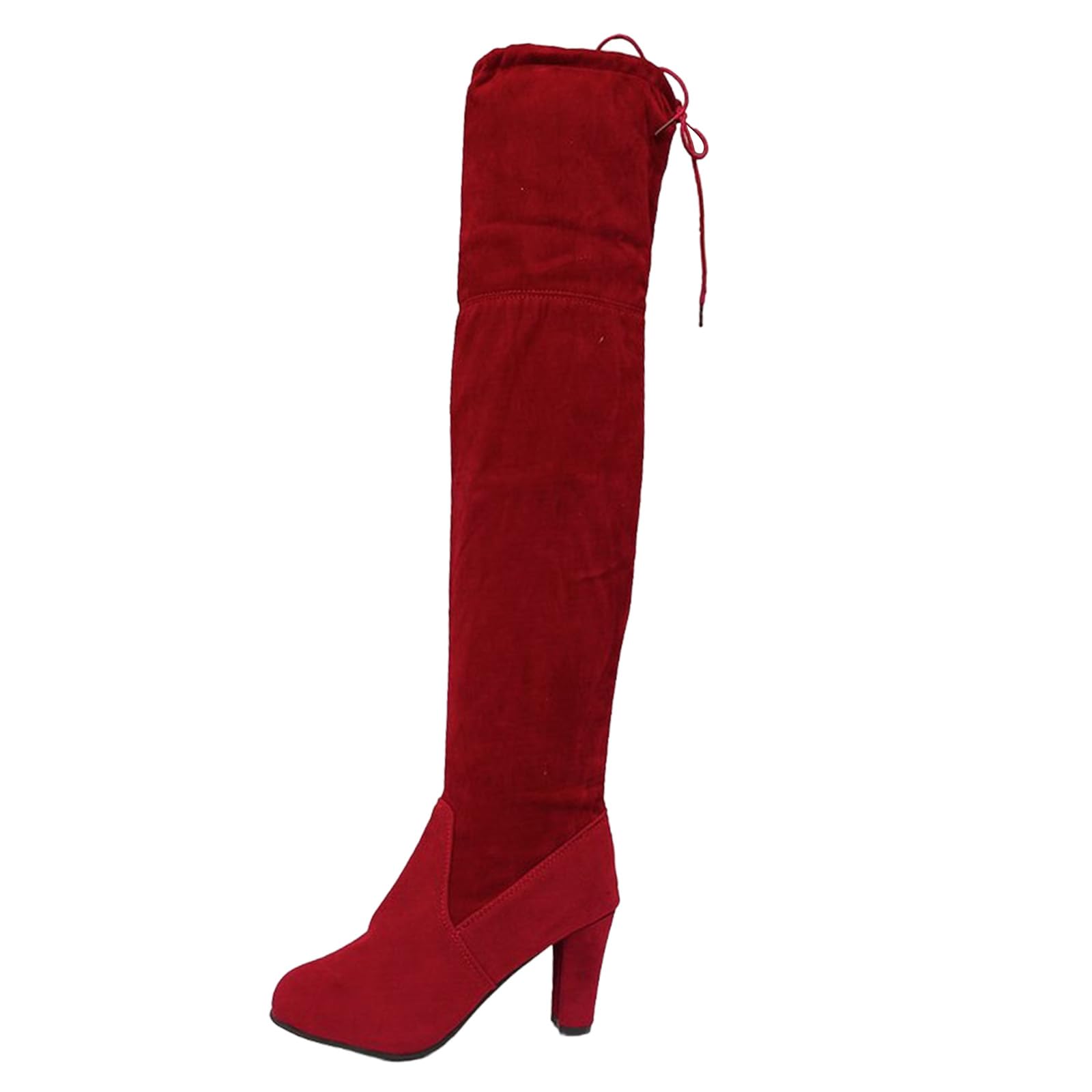 Womens Thigh High Sexy Over The Knee Boots Faux Suede Fashion Long Boots Comfortable High Heel Pointed Toe
