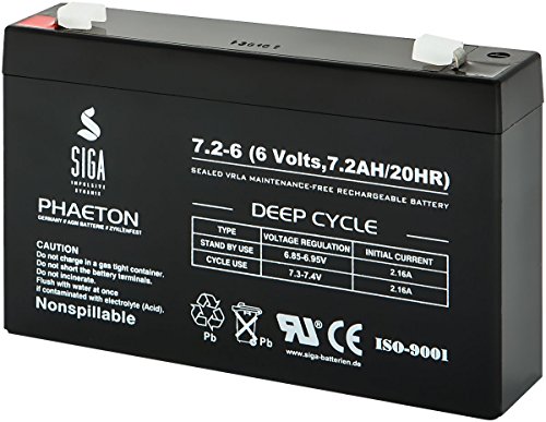 Deep Cycle AGM pile SIGA Phaeton (72000 mAh, 6 V)
