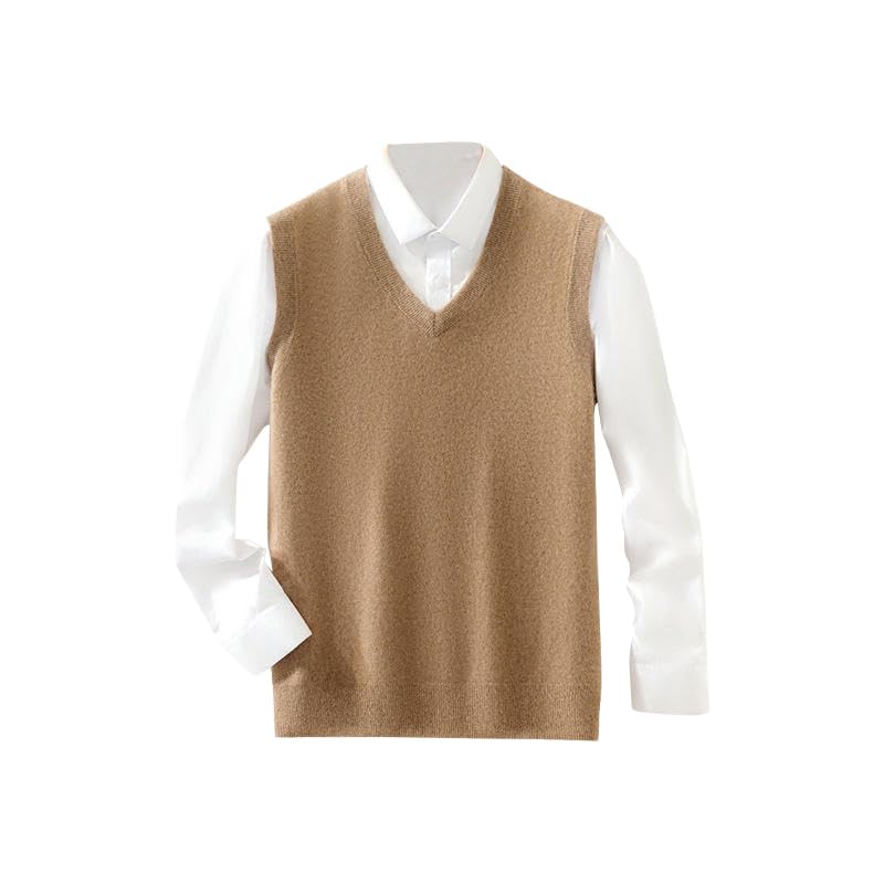 Pull ample sans manches col en V homme en maille texturée premium - 5
