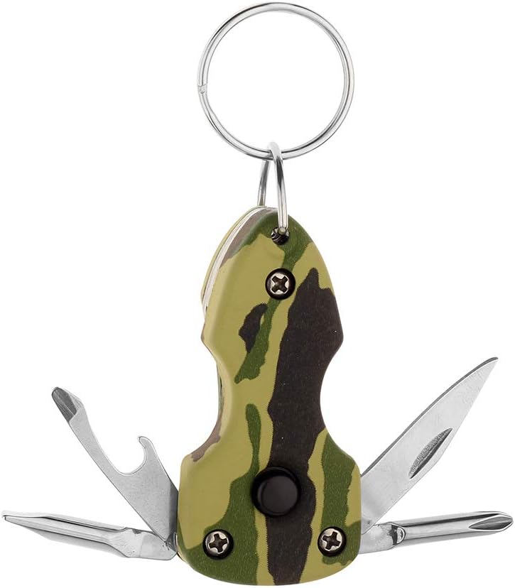 Stealodeal 6 in 1 Torch Multi-Tool Keychain (Army)