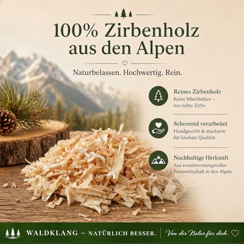 Virutas de pino para cojines y decoración de madera Waldklang de 7L 5
