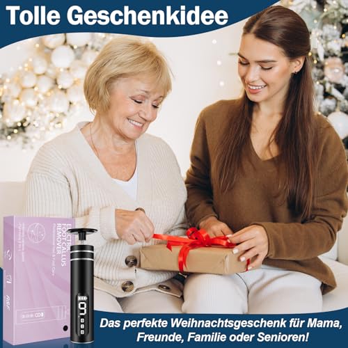 Hornhautentferner Elektrisch - 2 in1 Elektrischer Hornhautentferner füße mit LED-Anzeige, Pediküre Maniküre Set Fußpflege Elektrisch, Fusspflege Set Professionell 9 Geschwindigkeiten, Wiederaufladbar