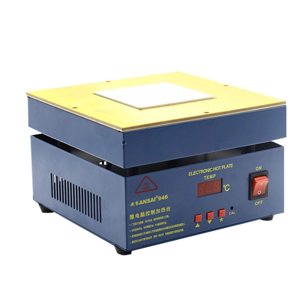 FHRKA Digital LCD Screen Separator 100 * 100mm Professional Constant Temperature Heating Plate 800W for Mobile Repair/PCB Removal and Soldering