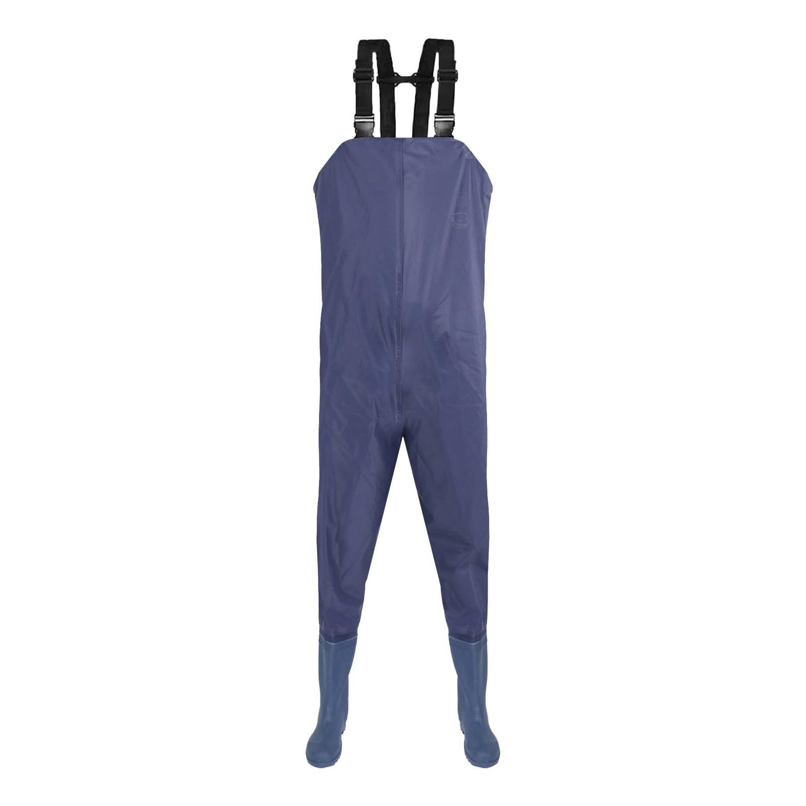 IQYU Pantaloni da lavoro da uomo blu salopette da uomo: trampolieri da uomo impermeabili in neoprene pantaloni da pesca impermeabili con stivali, pantaloni funzionali per la pesca, fattorie, giardini,