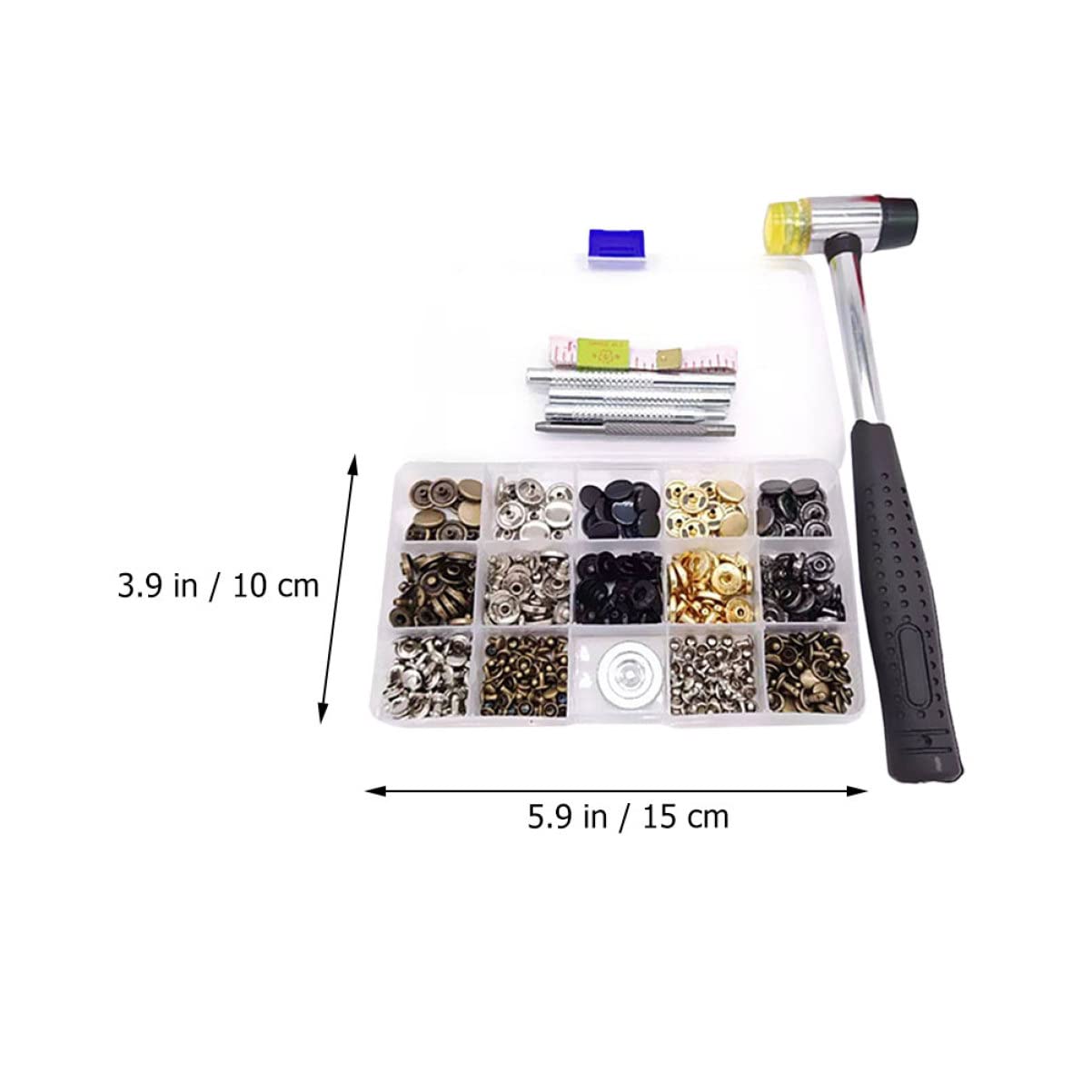 Baluue Bottoni Automatici in Ottone Set 50 Pezzi 12, 5mm