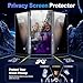 Eliphelet Privacy Screen Protector for Samsung Galaxy S25 Ultra 3 Pack [1 Purple 7H Soft Film + 2 Black 9H Tempered Glass] [Fingerprint Unlock Support] Anti Spy Private Bubble Free Anti-Scratch