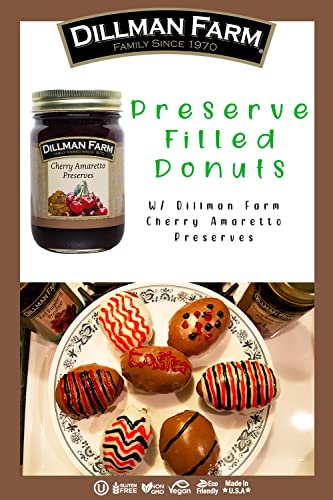 Dillman Farm Cherry Amaretto Preserves - Gluten-Free, Non-Gmo, Corn Syrup Free, Preservative Free - Made In Usa, 16Oz (Pack Of 6) #TOP4