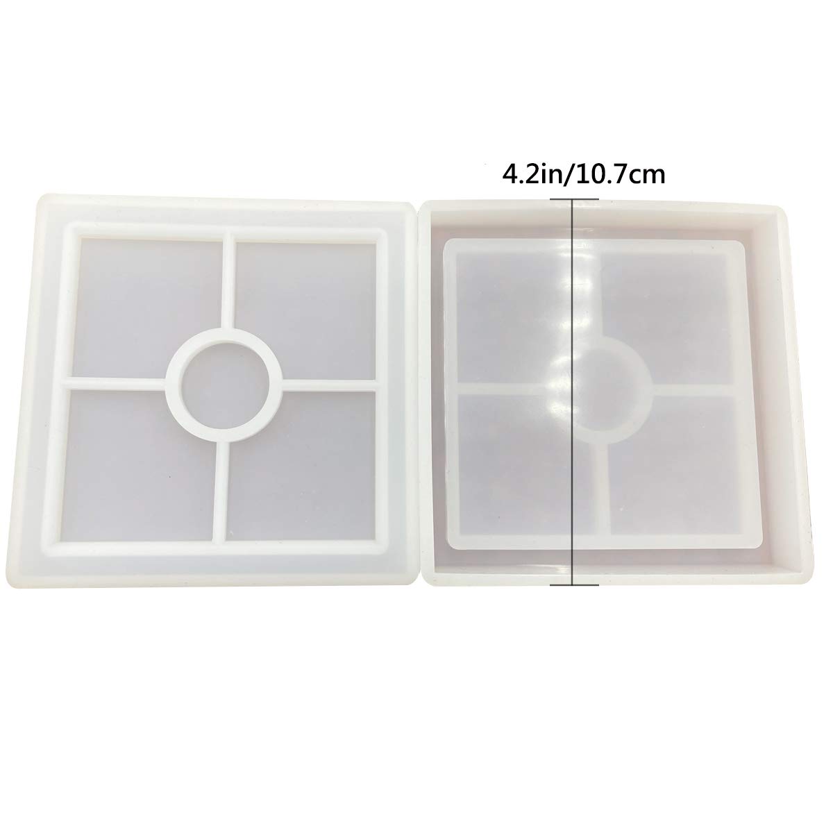 Moule En SiliconeA7--Moules En Résine Cuboïdes Transparents Carrés Et